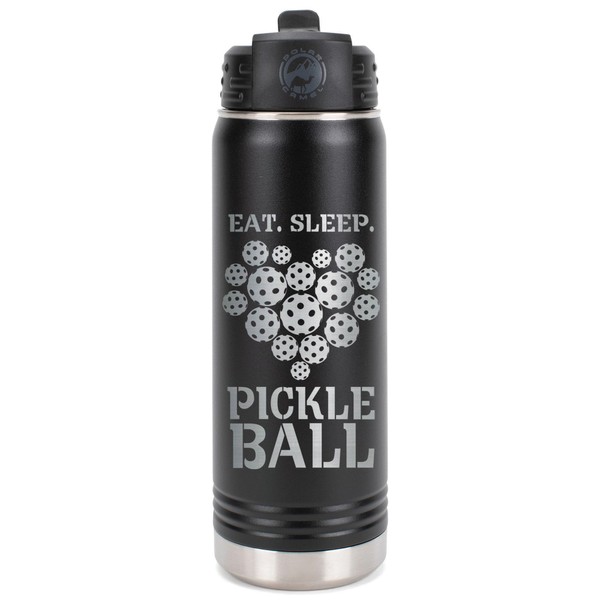 Elanze Designs Eat Sleep Pickleball Black 20 ounce Stainless Steel