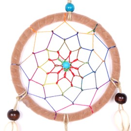 Dream Catcher for Good Dreams with Beads and Real Feathers, Diameter 9 cm, 11 cm, 14 cm, 16 cm, 17 cm and 28 cm.