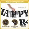 Happy New Year Banner2025, No-Diy New Years Decorations Banner, Glitter