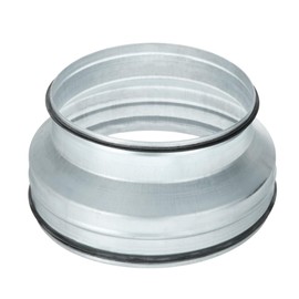 PATIKIL 10 Inch to 8 Inch Duct Reducer, Galvanized Steel Round Air Duct Reducer Pipe Increaser Adapter Connector Fitting Coupling with Rubber Gasket for HVAC, Ventilation Systems