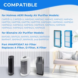 Ximoon HAPF30AT Filter Replacement for Holmes AER1 Ready Air Purifier Filters for Bionaire Air Cleaner Filter