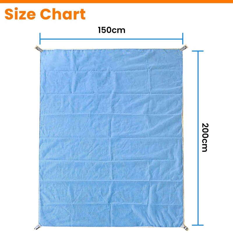 GEEZY Sand Free Beach Mat Outdoor Activity Travel Camp Park