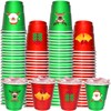 Wenqqy 100 Pcs 2 oz Christmas Plastic Shot Cups Christmas
