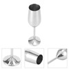 200ml Goblet Stainless Steel Champagne Glass Drinking Cup for Bar/Party/Banquet/PicnicGlossy