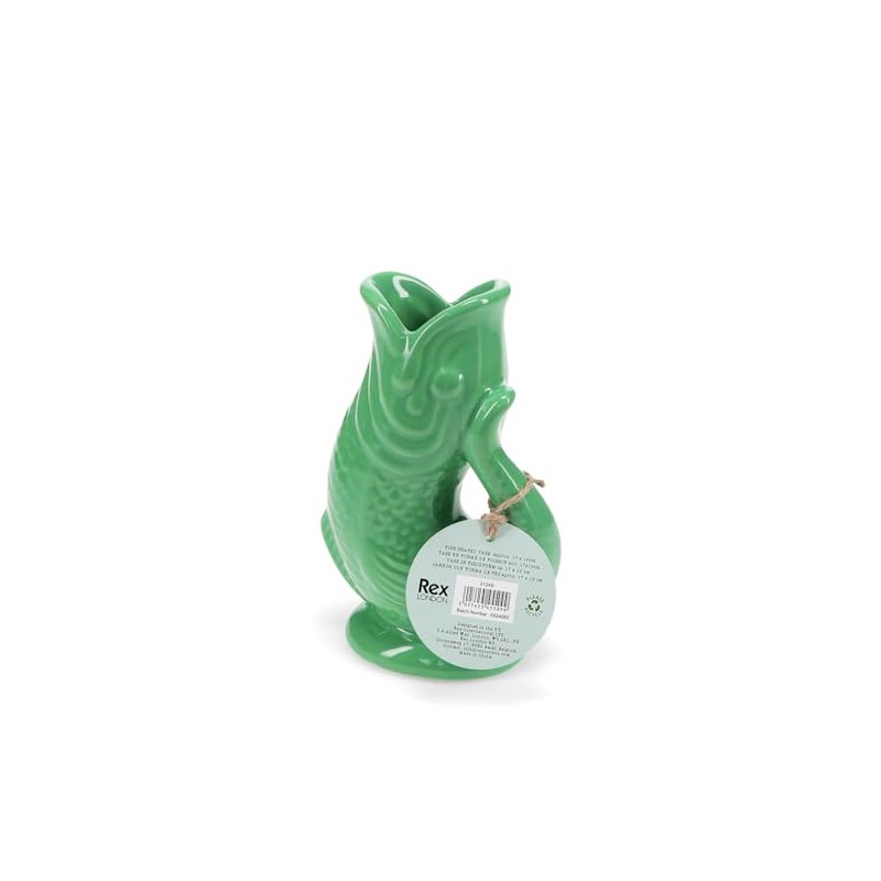 Decorative Vase Fish Green Ceramic Vase Approx. 10.7 x 6.8