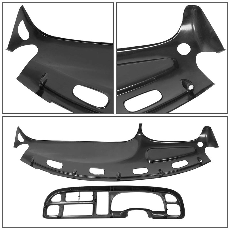 DNA MOTORING Dashboard Cover Cap Overlay + Instrument Bezel Replacement