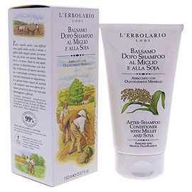 LErbolario L'erbolario after-shampoo conditioner - with millet and soya - enriched with mineral oligoelements to detangle, renew and restore hair - dermatologically tested, cruelty free - 5.07 oz