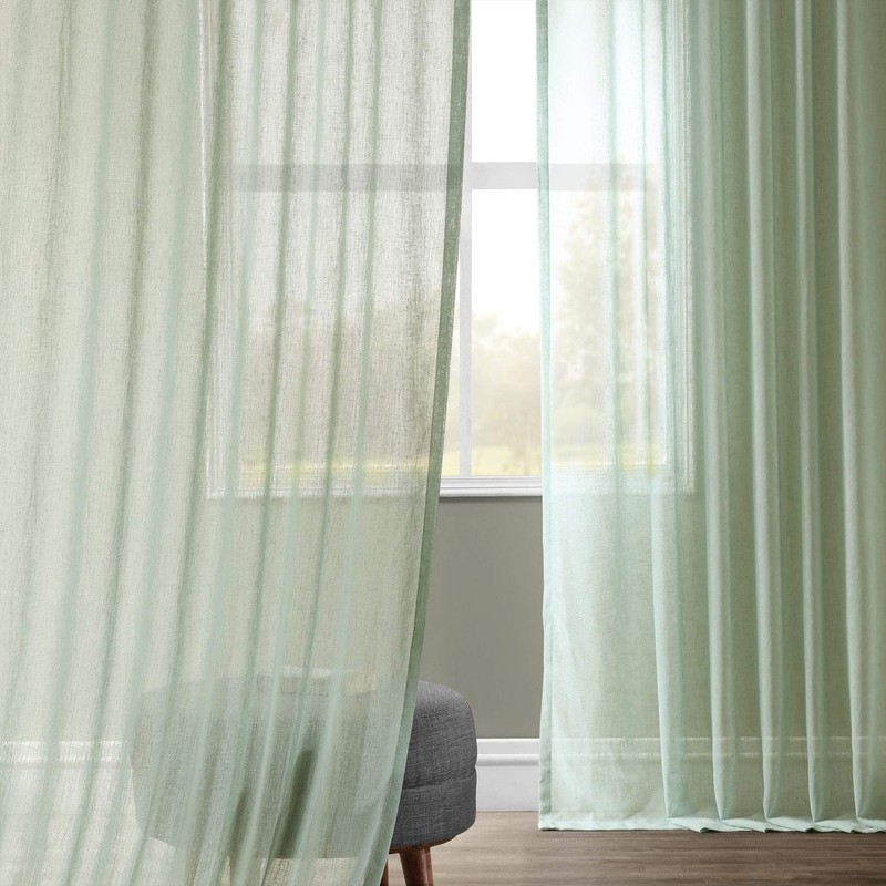 HPD Half Price Drapes SHCH-SS07164-108 Cortina Transparente de Lino Liso