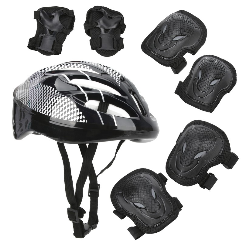 7pcs Adults Roller Skating Protect Gear Set Knee Pads Elbow