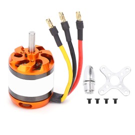 Brushless RC Aircraft Motor, Brushless RC Motor Made of Metal D3542 Equipped with Motor Base, Adapter and Screws Suitable Painting Tools for RC Rigid Wing Aircraft (1450 kV)
