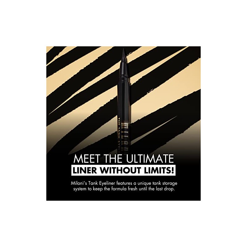 Milani The Tank Liquid Eyeliner - No-Skip Liquid Eyeliner Pen,
