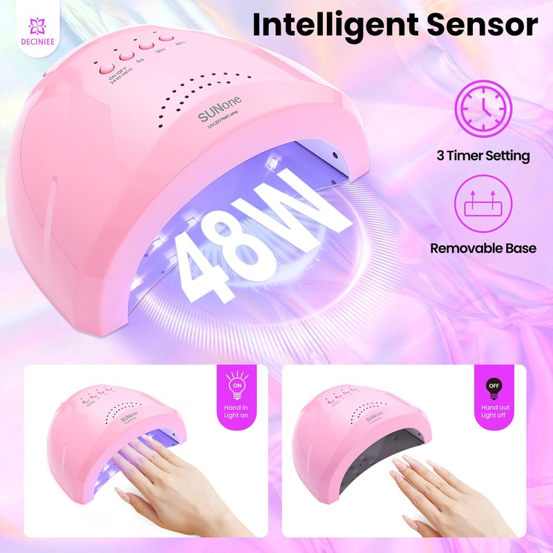 Nail Kit for Beginners with Everything in a Pink Gift
