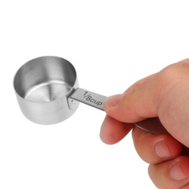 1/8 Cup Measuring Cup, Measuring Cups 30ml 1/8 Cup Stainless Steel Stainless Steel Measuring Cups with Silica Gel Anti Slip Handle for Home, Kitchen, Bar, Shop
