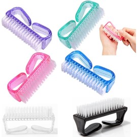 Set de 6 Cepillo para Limpiar Uñas, Cepillo para Limpieza de Uñas con Agarre de Mango Cómodo, Limpiador de Uñas de Mano, Manicure y Pedicure, Kit de Limpieza para Dedos de los Pies y Uñas