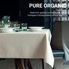 Organic Cotton Tablecloth for Dining Party/Kitchen; Easy-Care Washable Protective Heavyweight