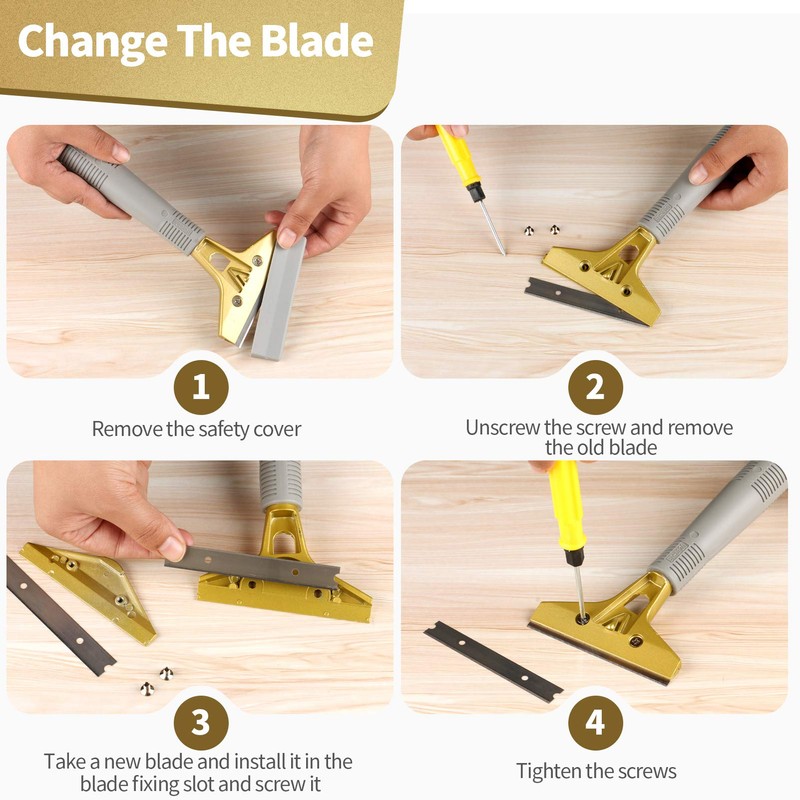 Razor Blade Scraper set of 2 PCS 4" Scraper Tool