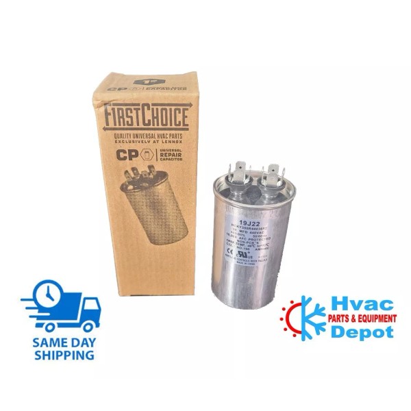 First Choise Run Capacitor, 30 MFD, 440V, Round Lennox For