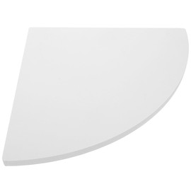 Luxshiny Plastic Floating Corner Shelf, 22cm Wall Mounted Corner Shelf Round End Display Shelf Monitor Shelf Bookshelf for Kitchen Room Living Room Bathroom