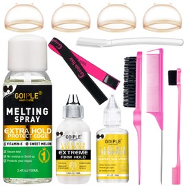 Lace Melting Spray for GlueLess Wigs Wig Accessory Essentials Kit Lace Front Wig Glue & Remover, Lace Bond Melting Spray Bond Adhesive Wig Glue Spray Wig Kit Lace Melt Lace Glue for Installtion Wigs