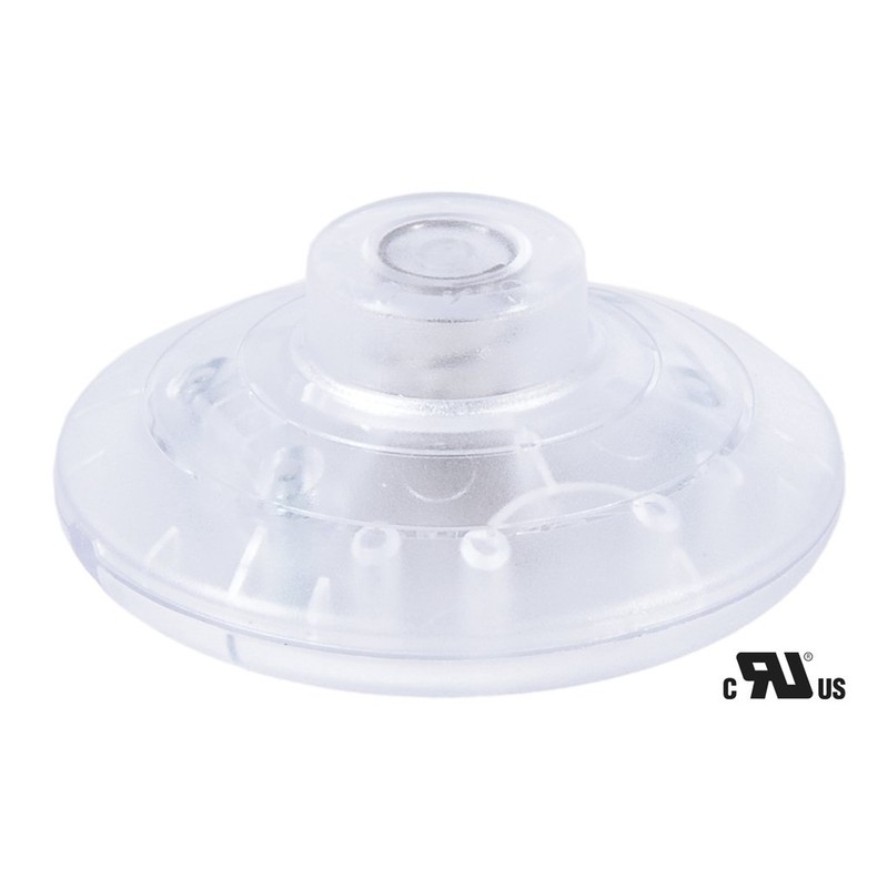 B&P Lamp Floor Switch with On-Off Push Button (Clear)