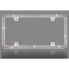 JR2 4 Row 500+ Sparkling Crystals Metal Chrome License Plate