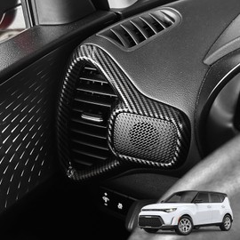 YOUTOOCAR 2PCS Side Air Vent Covers Compatible with Kia Soul 2020-2026 Accessories (Carbon Fiber Pattern)