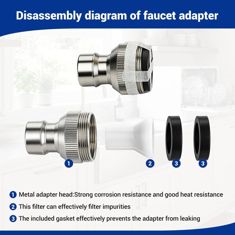 6FT Countertop dishwasher inlet and drain hose kit, compatible with