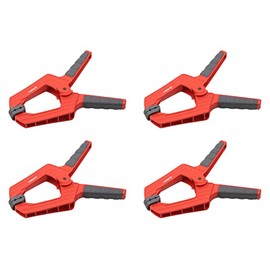 Meister Spring Clamp - Set of 4-100 mm Span - Movable Jaws - Safe and One-Handed Fixing of Workpieces/Professional Glue Clamp/Universal Clamp/Mounting Clamp / 5217120