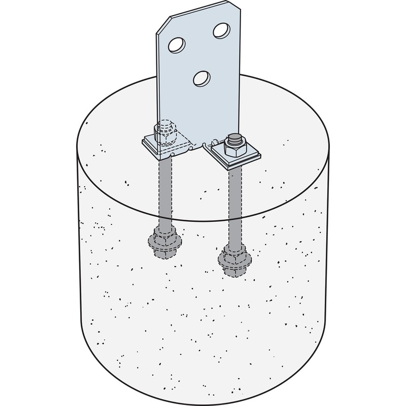 Simpson Strong-Tie CPT66Z CPTZ ZMAX Galvanized Concealed Post Base for