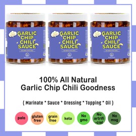 SAUCE UP Original Garlic Chip Chili Sauce | Original Flavor | All-Natural, Keto, Gluten-Free, No MSG | Fried Garlic, Mexican Chilies, Super Crunchy, Smoky, Sweet, Savory | Handcrafted in NY | 6oz Jar