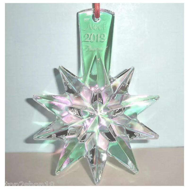 Baccarat 2013 Annual Ornament Christmas Star Iridescent xmas tree New