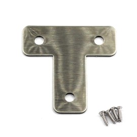 Elbow Connector 40 x 40 mm Pack of 30 Stainless Steel T-shaped with Screws