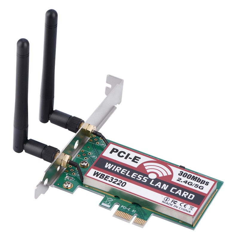 2.4G/5G 300Mbps PCI‑e Dual Band AP Wireless WiFi WLAN Adapter