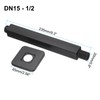 sourcing map Shower Head Extension Arm with Square Flange 235mm(9.3")