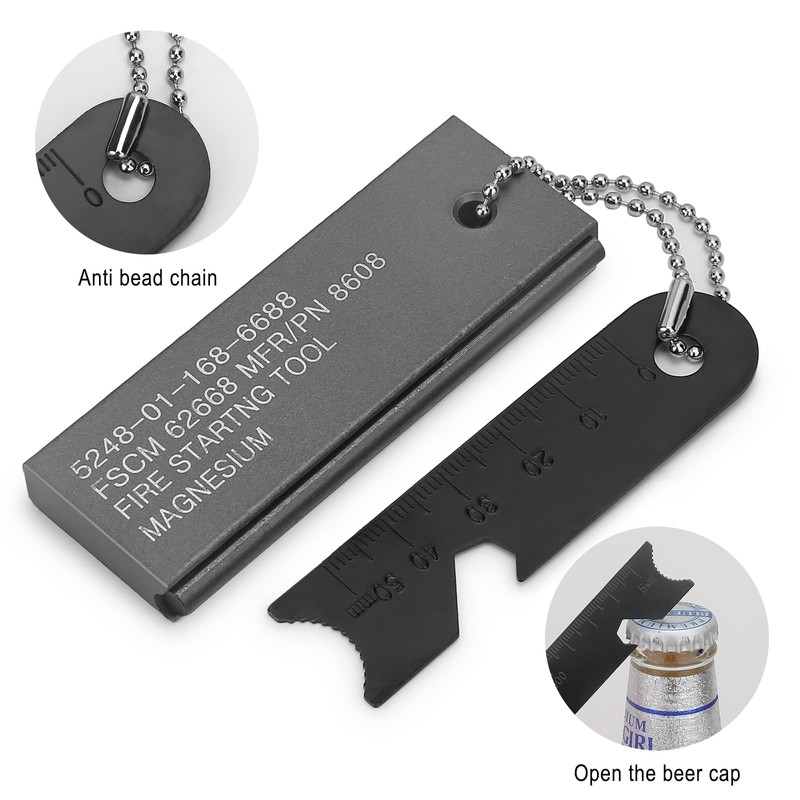 SEYIIRE Magnesium Fire Starter, Waterproof Flint Matches Ferro Fire Steel
