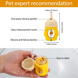 Reusable Pet Feeding Bottle Puppy Bottles for Nursing Silicone Kitten Bottle Feedings Kit Anti-Choking Puppy Feeder Design Milk Bottles for Feeding Puppies for Newborn Kittens Puppies Small Animals