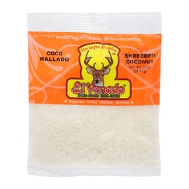 El Venado Shredded Coconut 2oz | Premium Dried and Unsweetened Shredded Coconut - Best Usage for Energy Balls, Granola Bars, Coconut Macaroons, Cakes, Baked Treats, and Smoothie Bowls