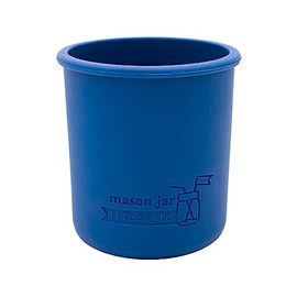 Mason Jar Lifestyle Regular Mouth Half Pint 8oz Silicone Sleeves/Jackets for Protecting Ball, Kerr, Quilted Canning Jars (Deep Blue, 2 Pack)