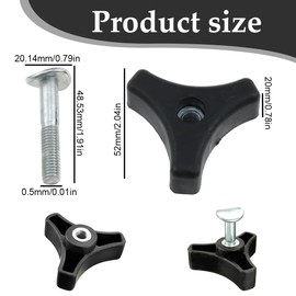 WUSJCOF Universal Lawnmower Accessory, Lawnmower Handle Wing Nut Screw, Handle Knobs Nut Screw, Handle Screws Set of 2