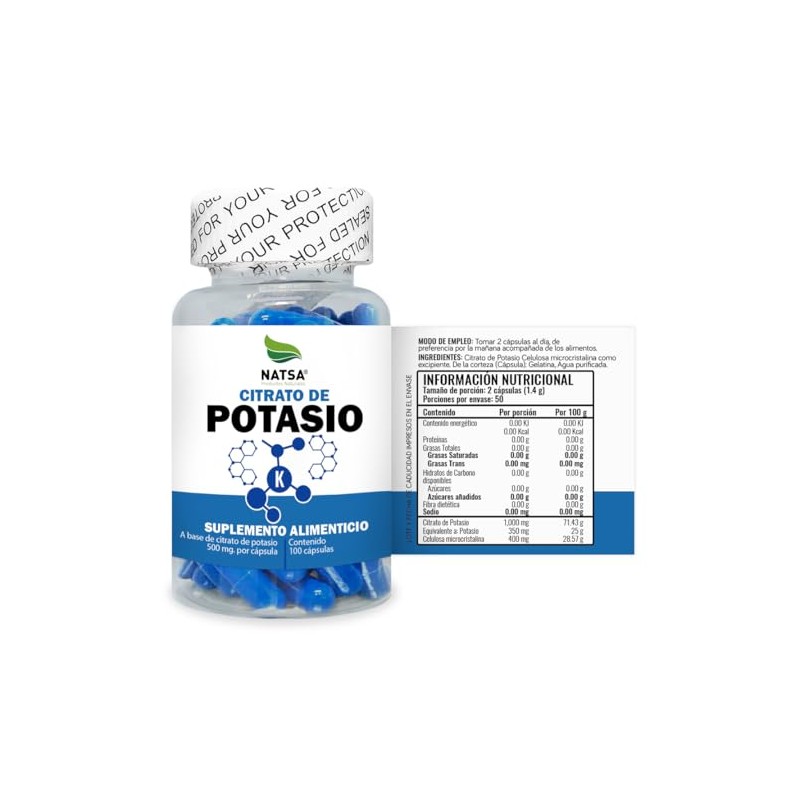 Natsa Pack Citratos Jumbo Magnesio Potasio 200 Caps
