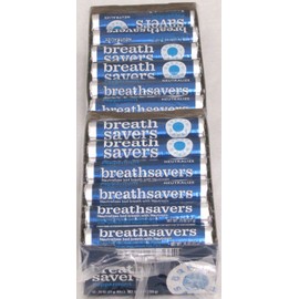 Breath Savers Peppermint Pack of 24 Rolls Mints Breathsavers Bulk Mint Candy