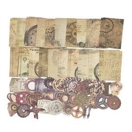 Vintage Scrapbooking Supplies Pack(100 Pieces) for Junk Journal Bullet Journals Planners Decoupage Paper Aesthetic Cottagecore Collage Craft Album (08)