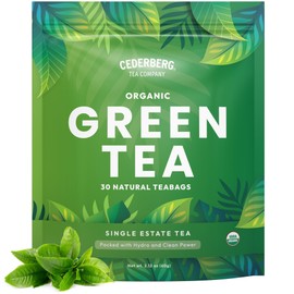 Cederberg Tea Company Organic Green Tea — 30 Tea Bags | Organic Herbal Tea From Single Origin | Eco-Friendly Tea Bags | Non-GMO Gluten Free Tea With Zero Sugar
