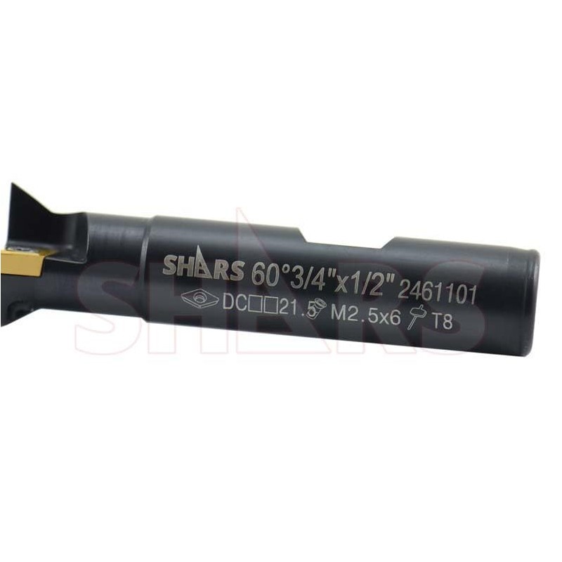 Shars 3/4" Indexable 60 Degree Dovetail Cutter DCMT Insert New