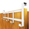 4smile Door Coat Rack for Hanging, Colour: White, Universal Door