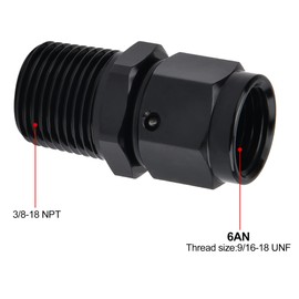 EVIL ENERGY 6AN Female to 3/8 NPT Male Swivel Fitting Aluminum 2PCS