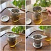 304 Stainless Steel Tea Strainer with Lid and Double Handles