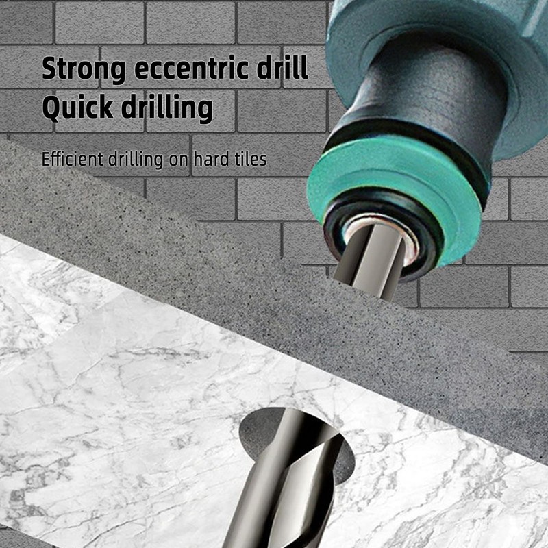 VZU 4PCS High-Strength Eccentric Twist Drill Bit, Ceramic Tilted Eccentric