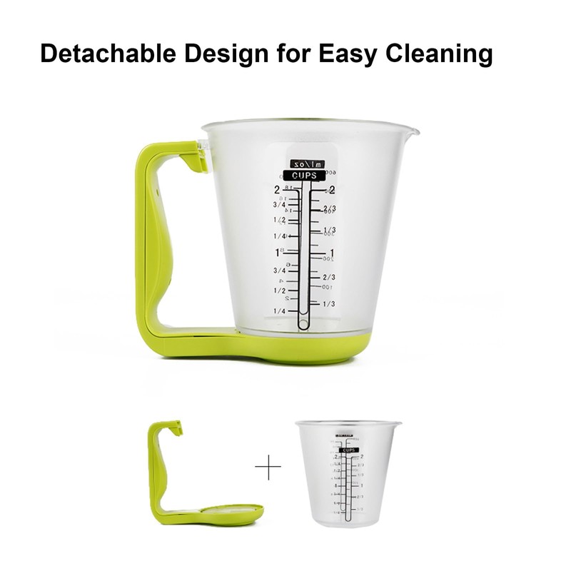 Elektronische Küchenwaage, Messbecher mit LCD-Display, Digitale Lebensmittelwaage, Messbecher für Kaffee,