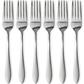Nagao Tsubame Sanjo Dinner Fork, 5 Pieces + 1 Piece, 7.3 inches (18.5 cm), 18-0 Stainless Steel, Made in Japan